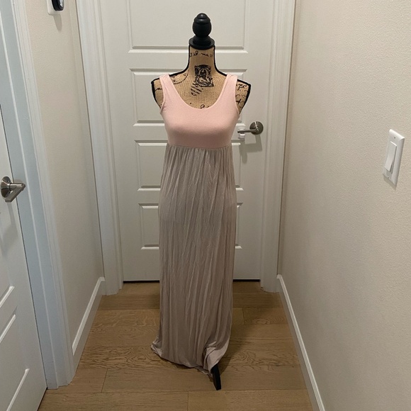 Light Pink/Tan Pinkblush Maxi Dress - Picture 1 of 4